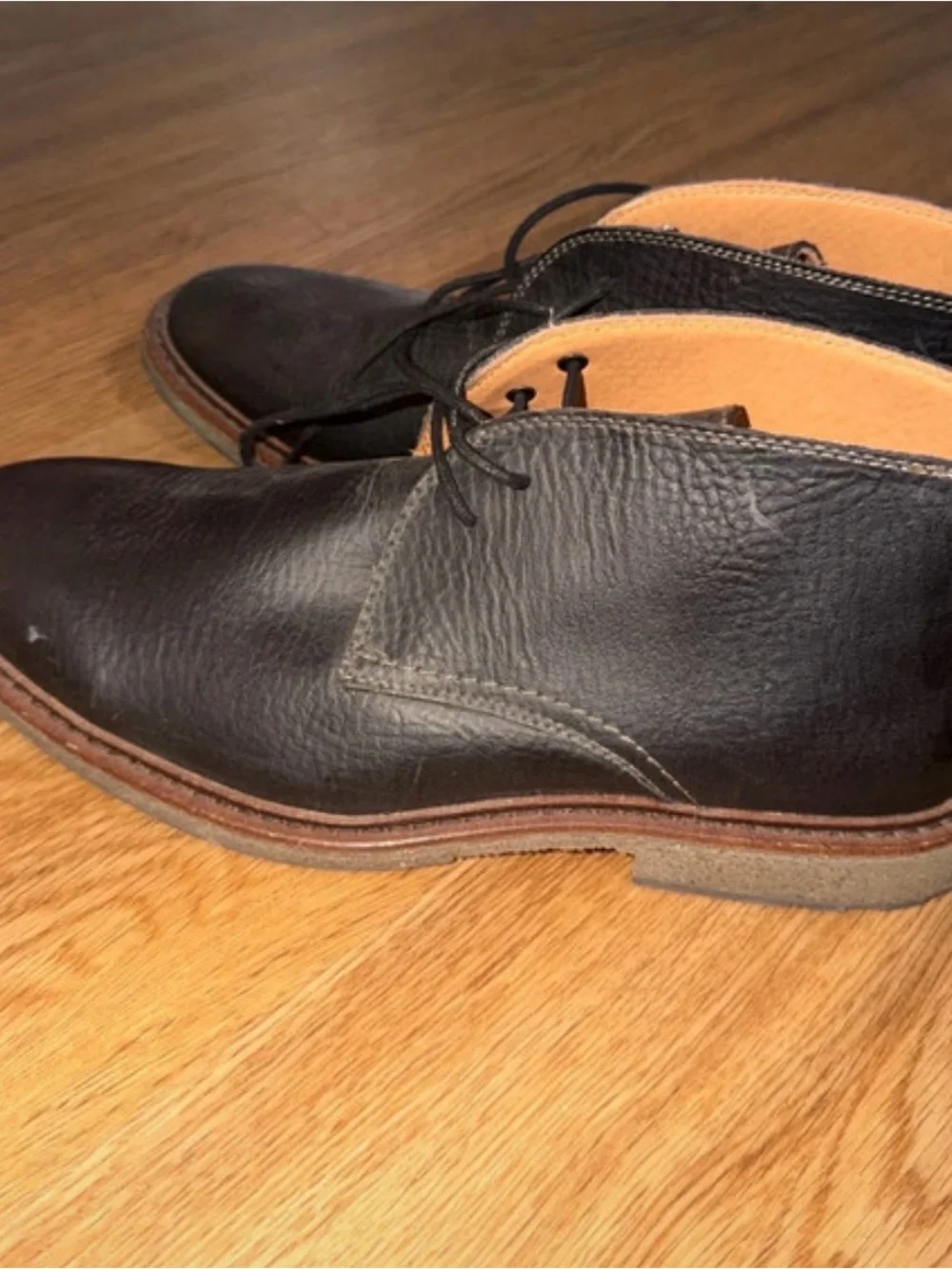Tommy Hilfiger Men's Black Leather Chukka Boots